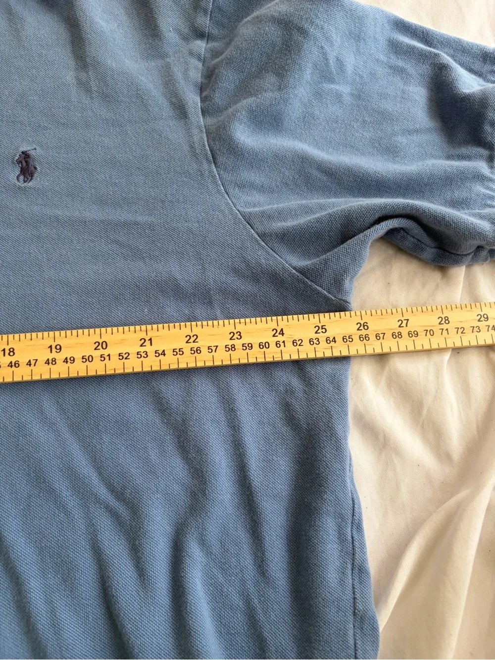 Ralph Lauren Men’s Short Sleeve Polo in Pale Blue w Embroidered Pony Size 2XLT
